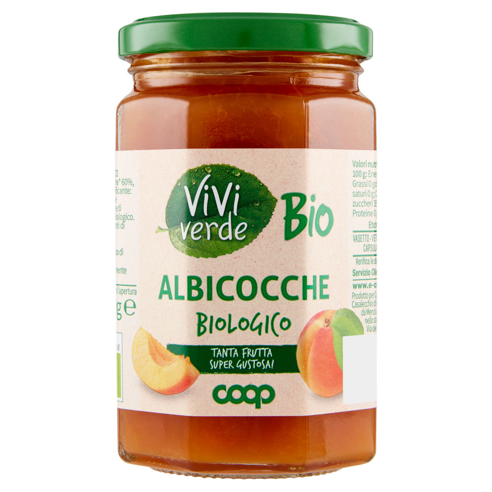 Preparato di albicocca bio vivi verde coop vaso vetro g 330