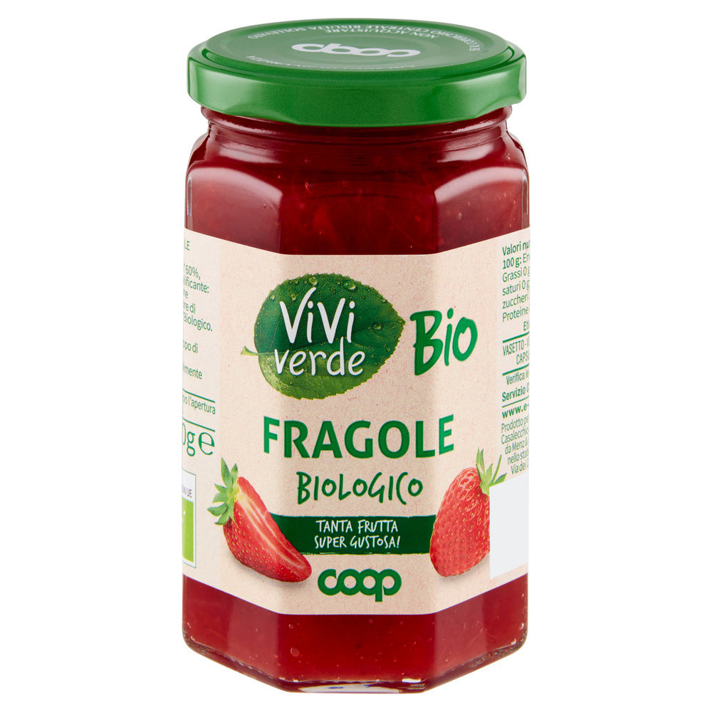 PREPARATO DI FRAGOLE BIOLOGICO VIVI VERDE COOP VASO VETRO G 330 - 2