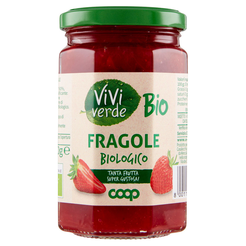 PREPARATO DI FRAGOLE BIOLOGICO VIVI VERDE COOP VASO VETRO G 330 - 3