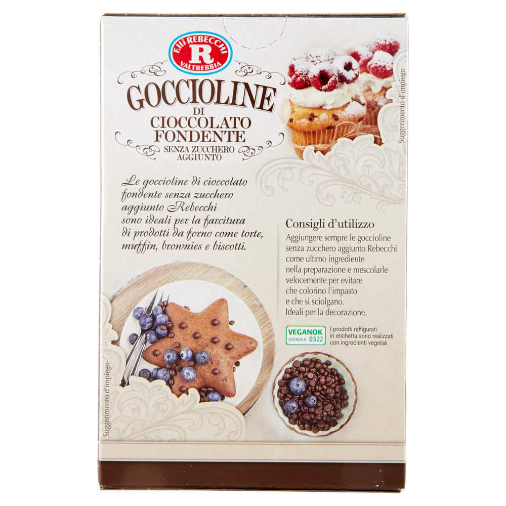 GOCCIOLINE DI CIOCCOLATO SENZA ZUCCHERO REBECCHI G 125 - 1
