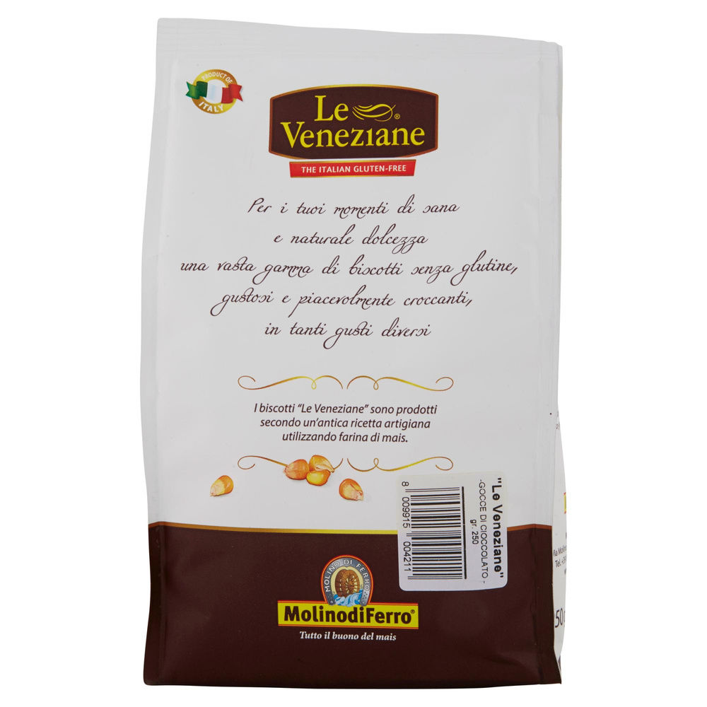 BISCOTTI S/GLUTINE LE VENEZIANE CON GOCCE DI CIOCCOLATO SACCHETTO G 250 - 1