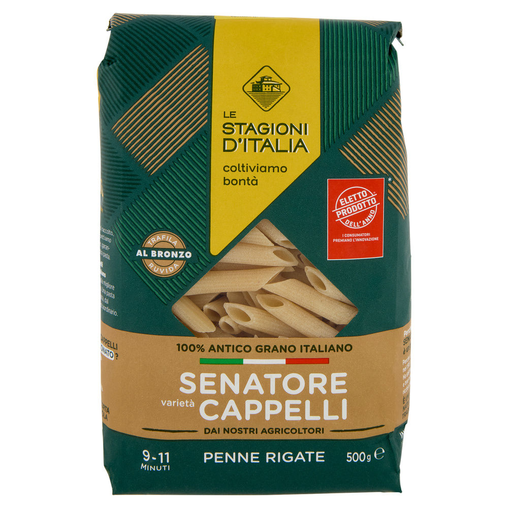 PASTA SEMOLA PENNE RIGATE SENATORE CAPPELLI LE STAGIONI D'ITALIA SACCHET GR.500 - 9