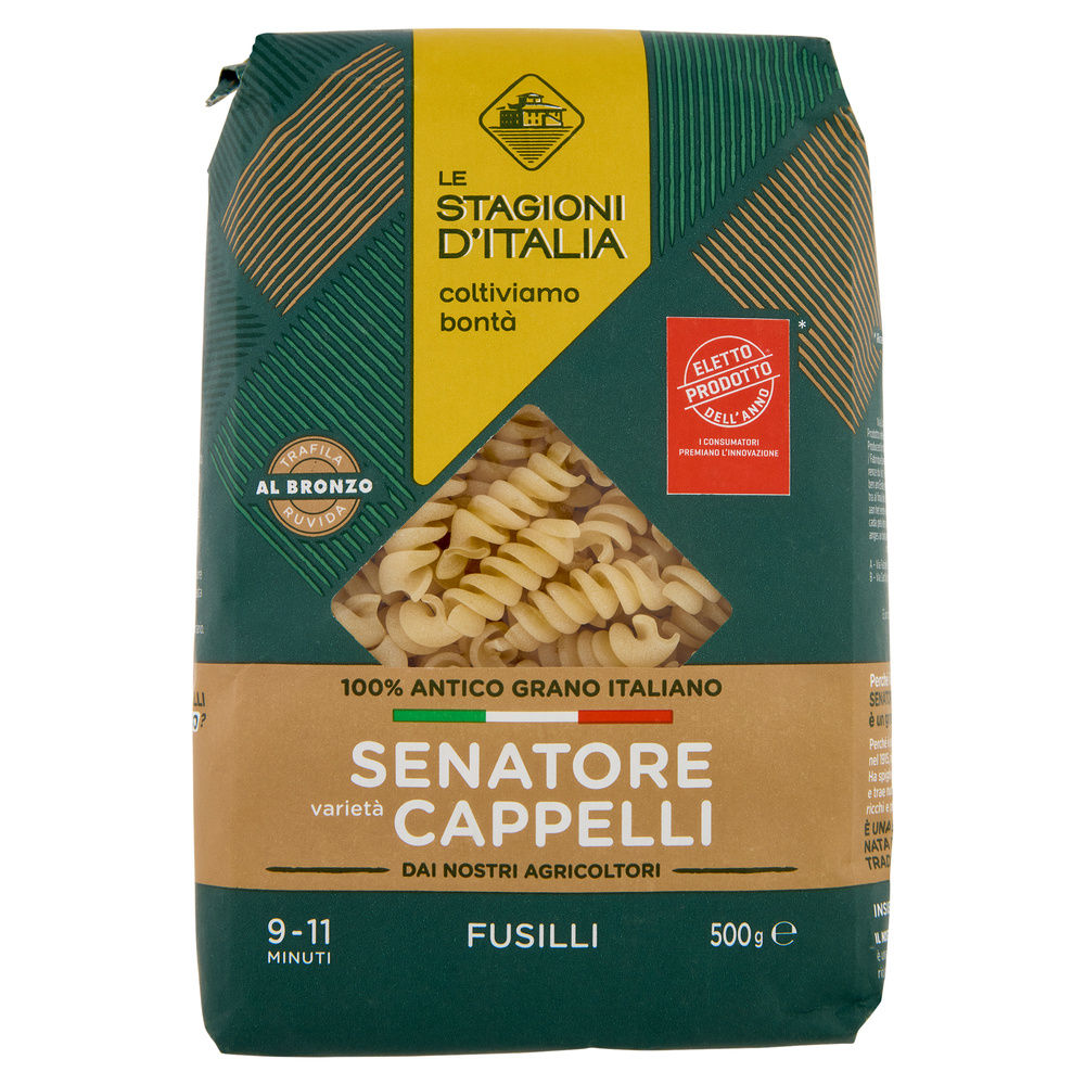 PASTA SEMOLA FUSILLI SENATORE CAPPELLI LE STAGIONI D'ITALIA SACCHETTO GR.500 - 0