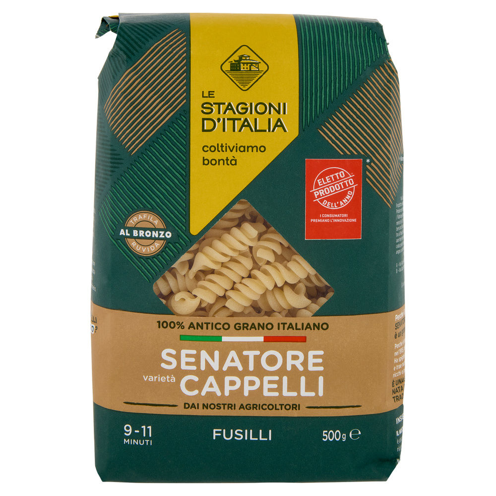 PASTA SEMOLA FUSILLI SENATORE CAPPELLI LE STAGIONI D'ITALIA SACCHETTO GR.500 - 10