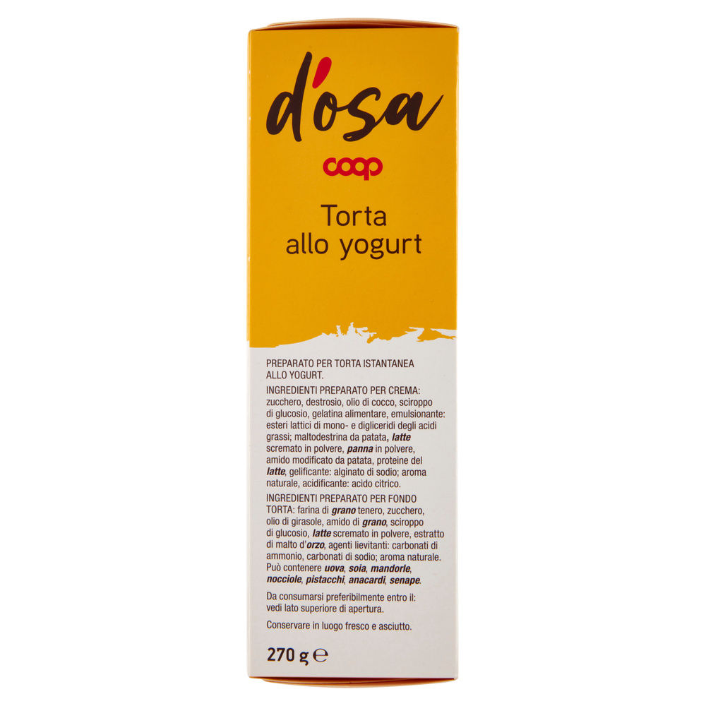 PREPARATO PER TORTA ALLO YOGURT D'OSA COOP SCATOLA G 270 - 4