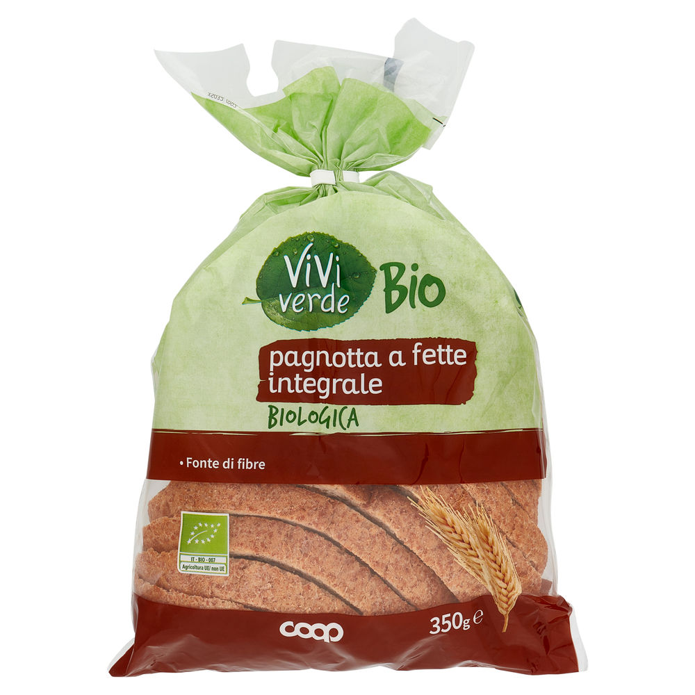 PAGNOTTA A FETTE INTEGRALE BIO VIVIVERDE COOP SACCHETTO G 350 - 0