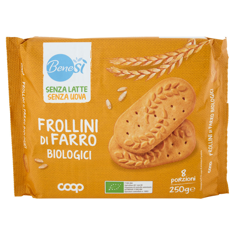 FROLLINI AL FARRO BIO SENZA LATTE E UOVA BENESI' COOP 250G - 2