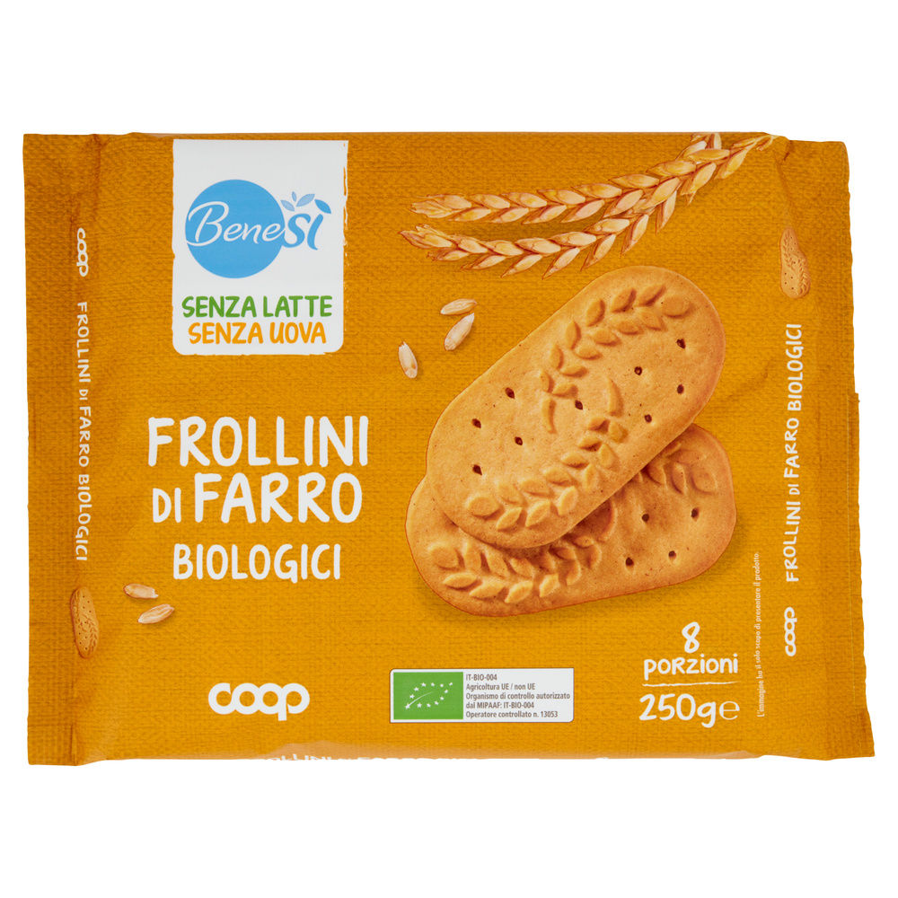 FROLLINI AL FARRO BIO SENZA LATTE E UOVA BENESI' COOP 250G - 4