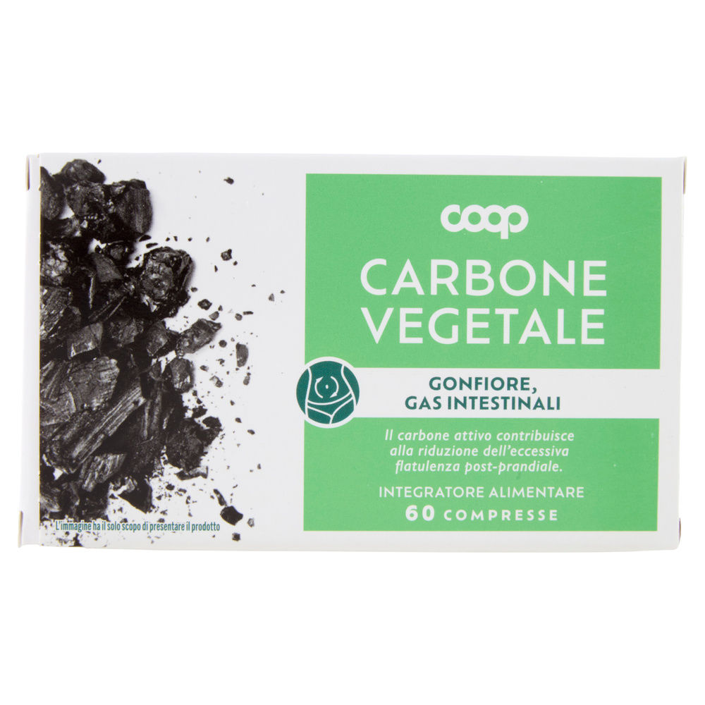 INTEGRATORE CARBONE VEGETALE COOP SCATOLA  60 COMPRESSE G30,2 G - 5