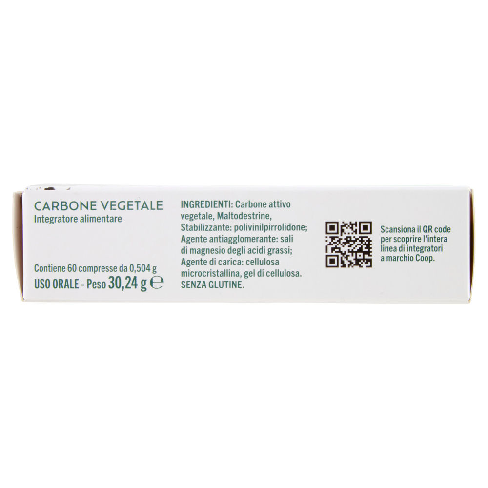 INTEGRATORE CARBONE VEGETALE COOP SCATOLA  60 COMPRESSE G30,2 G - 3