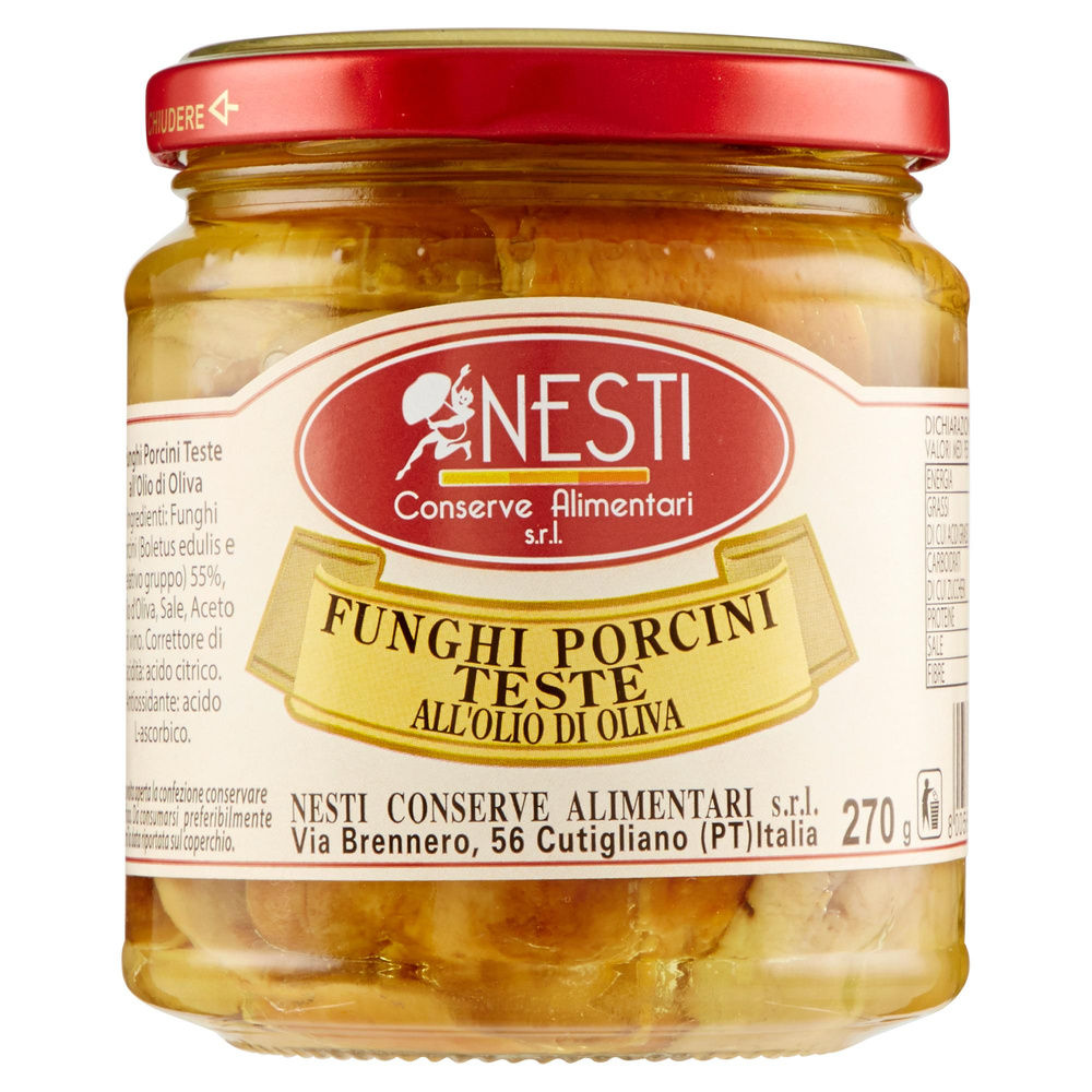 FUNGHI PORCINI TESTE ALL'OLIO D'OLIVA 270GR. NESTI CONSERVE - 3