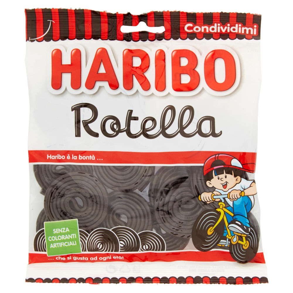 Rotelle liquirizia haribo busta g 175