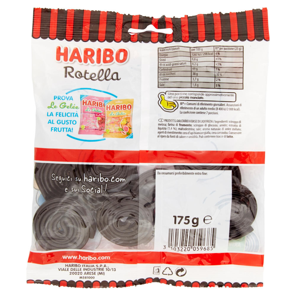 ROTELLE LIQUIRIZIA HARIBO BUSTA G 175 - 1