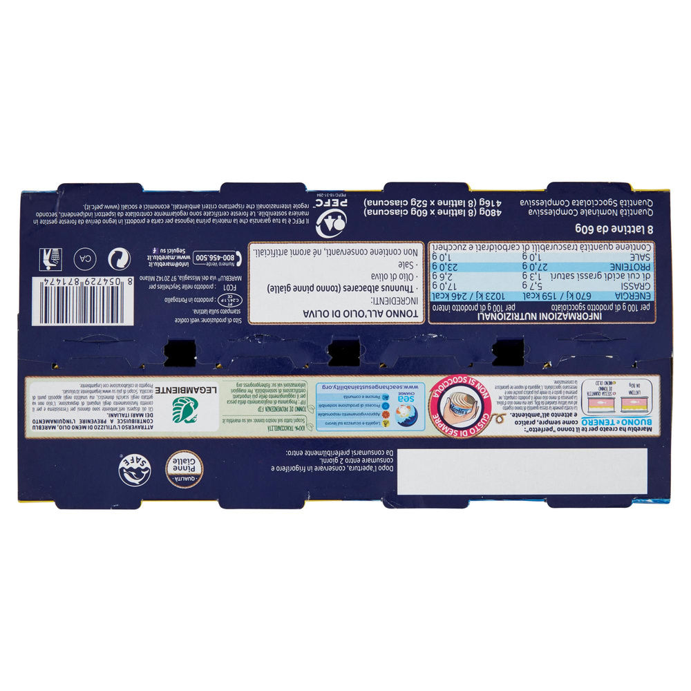 TONNO MAREBLU OLIO MENO SPRECO 8X60G - 1