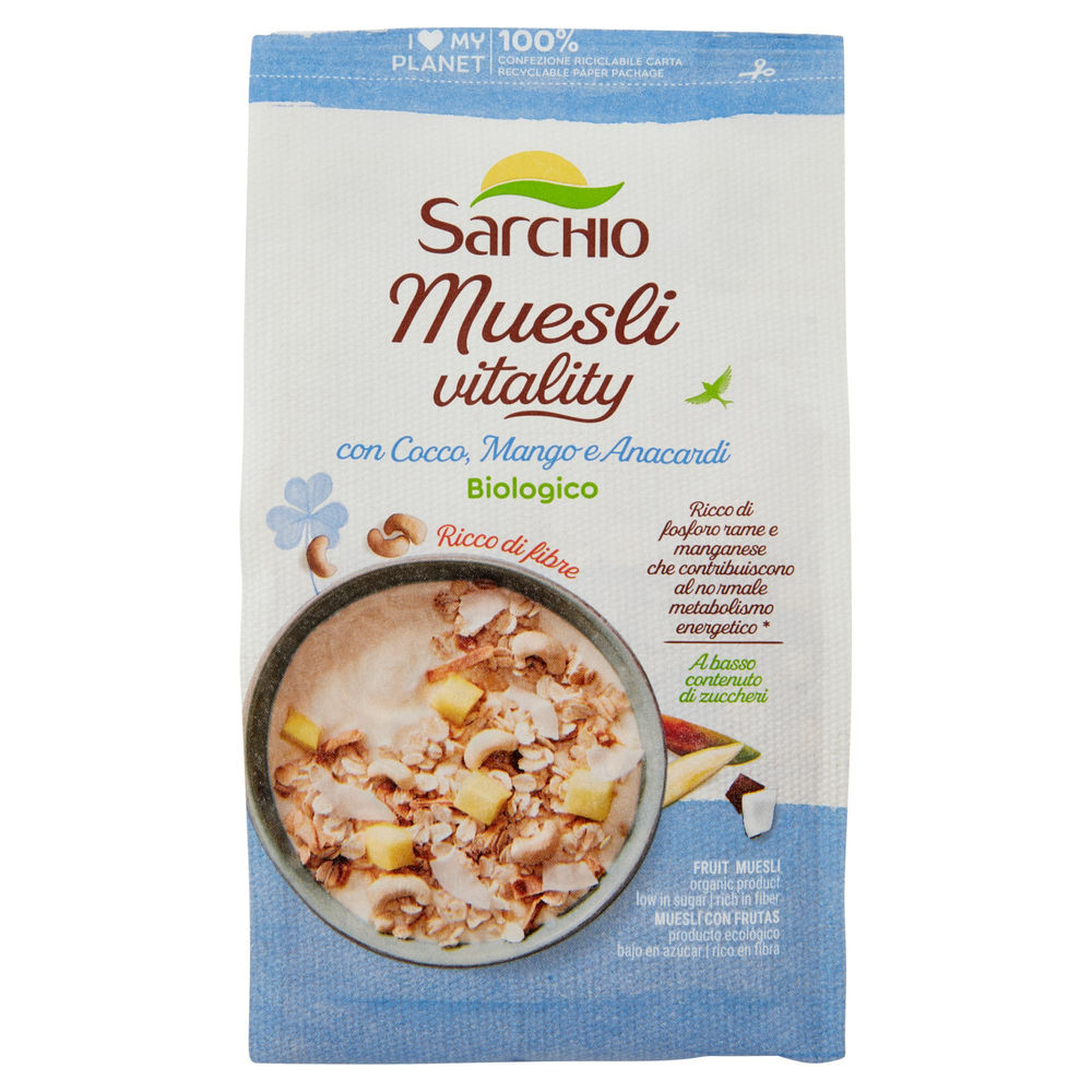 Muesli bio vitality sarchio sacchetto g 300