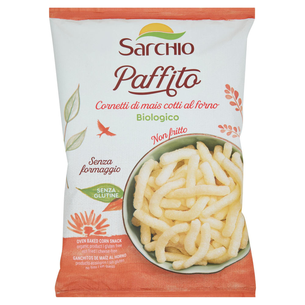 Paffito cornetti di mais cotti al forno biologico senza glutine sarchio g 45