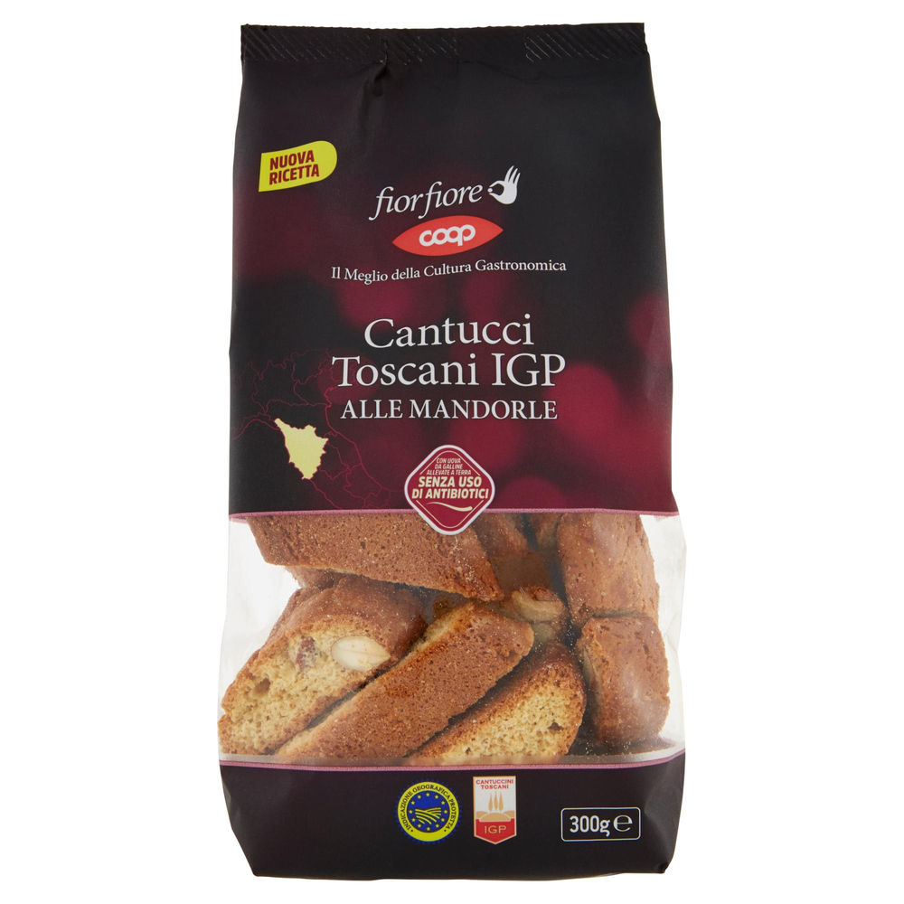 Cantucci toscani igp alle mandorle fior fiore coop g 300