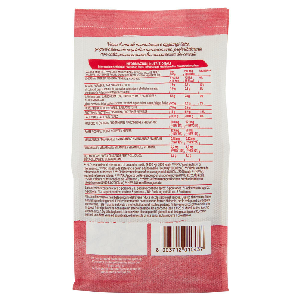 SG-MUESLI BIO ACTIVE SARCHIO G 250 - 1