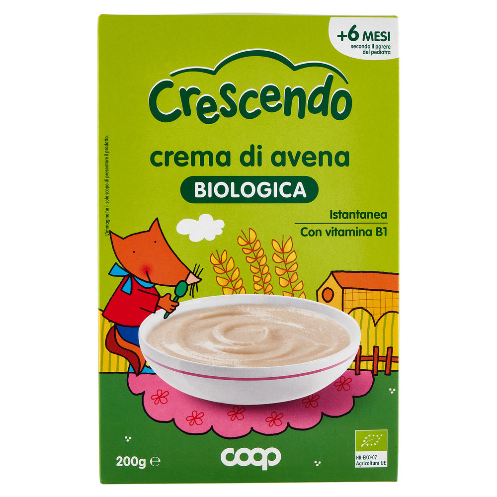 Crema di avena bio coop crescendo scatola g 200