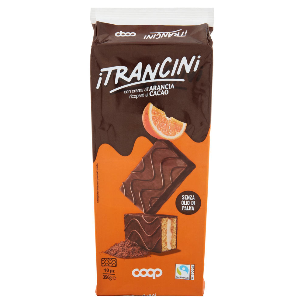 TRANCINO RICOPERTO AL CACAO FARCITO ALL'ARANCIA COOP NO PALMA 10PZ G 350 - 4