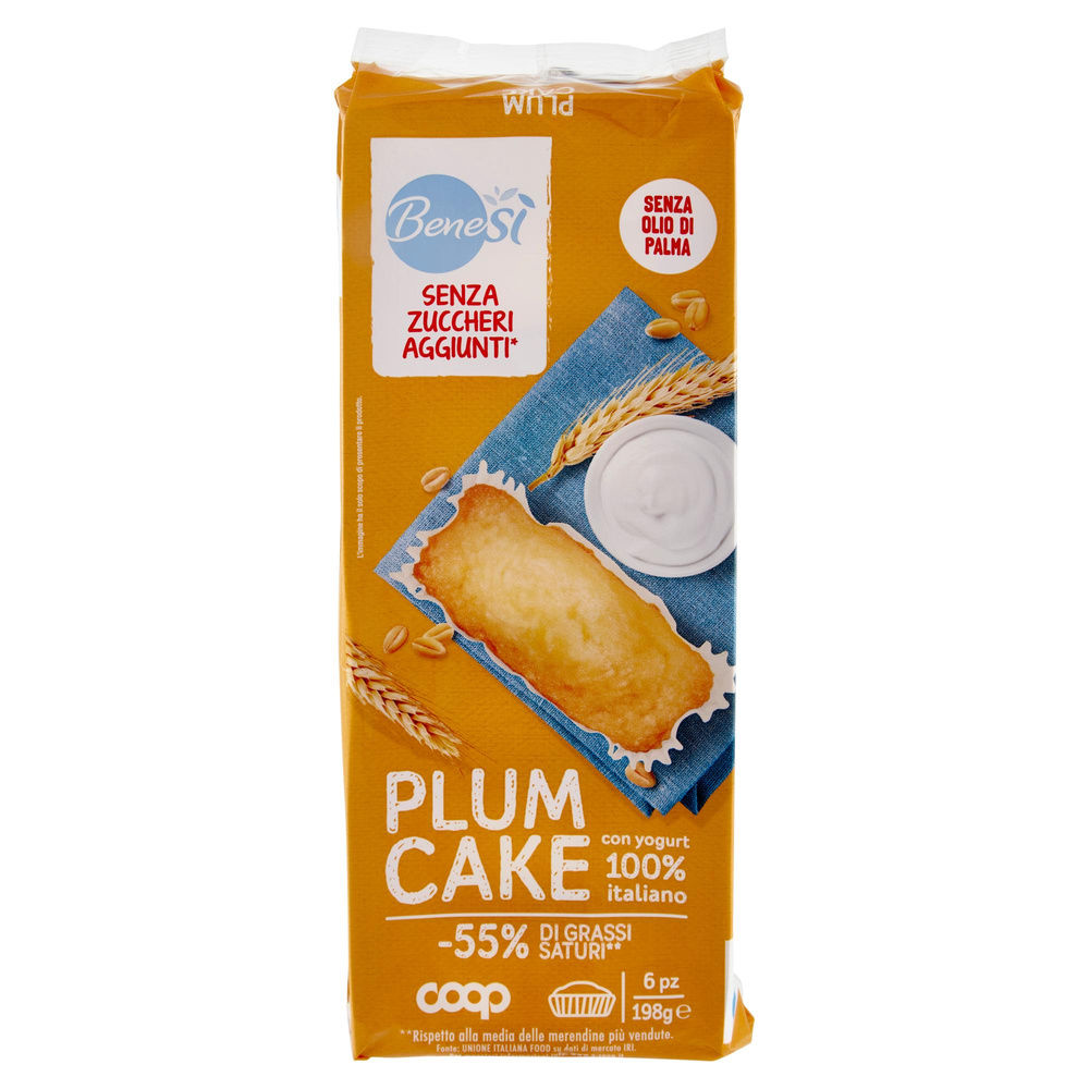 PLUM CAKE S/ZUCCHERO COOP BENESI' FLOW-PACK 6PZ G 198 - 5