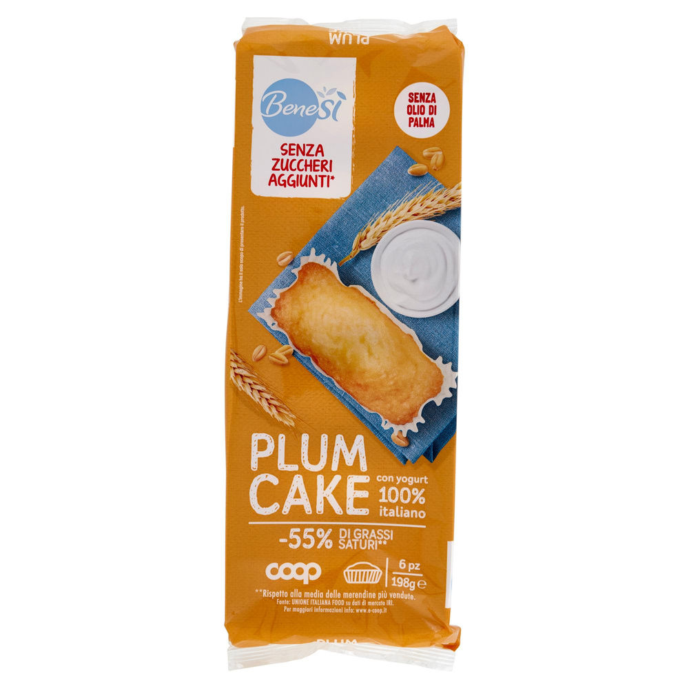 PLUM CAKE S/ZUCCHERO COOP BENESI' FLOW-PACK 6PZ G 198 - 6