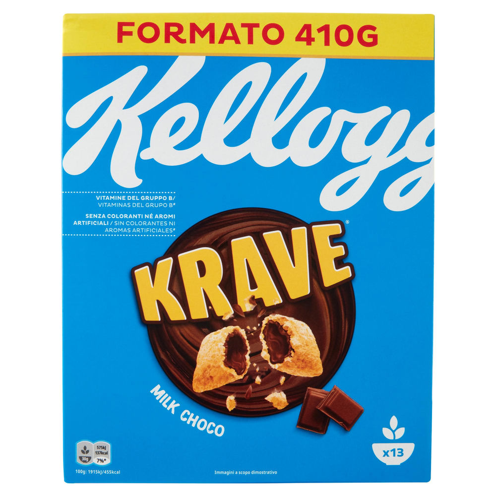 CEREALI CHOCO KRAVE MILK KELLOGG'S SCATOLA G 410 - 0