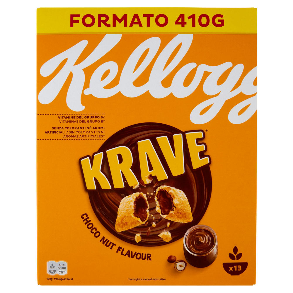 CEREALI CHOCO KRAVE NUT KELLOGG'S SCATOLA G 410 - 0