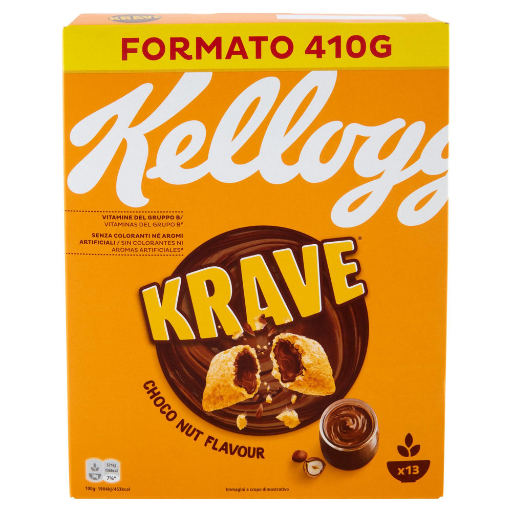 CEREALI CHOCO KRAVE NUT KELLOGG'S SCATOLA G 410 - 5