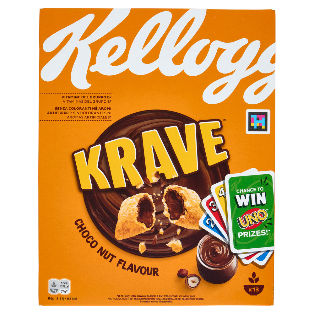 CEREALI CHOCO KRAVE NUT KELLOGG'S SCATOLA G 410 - 11