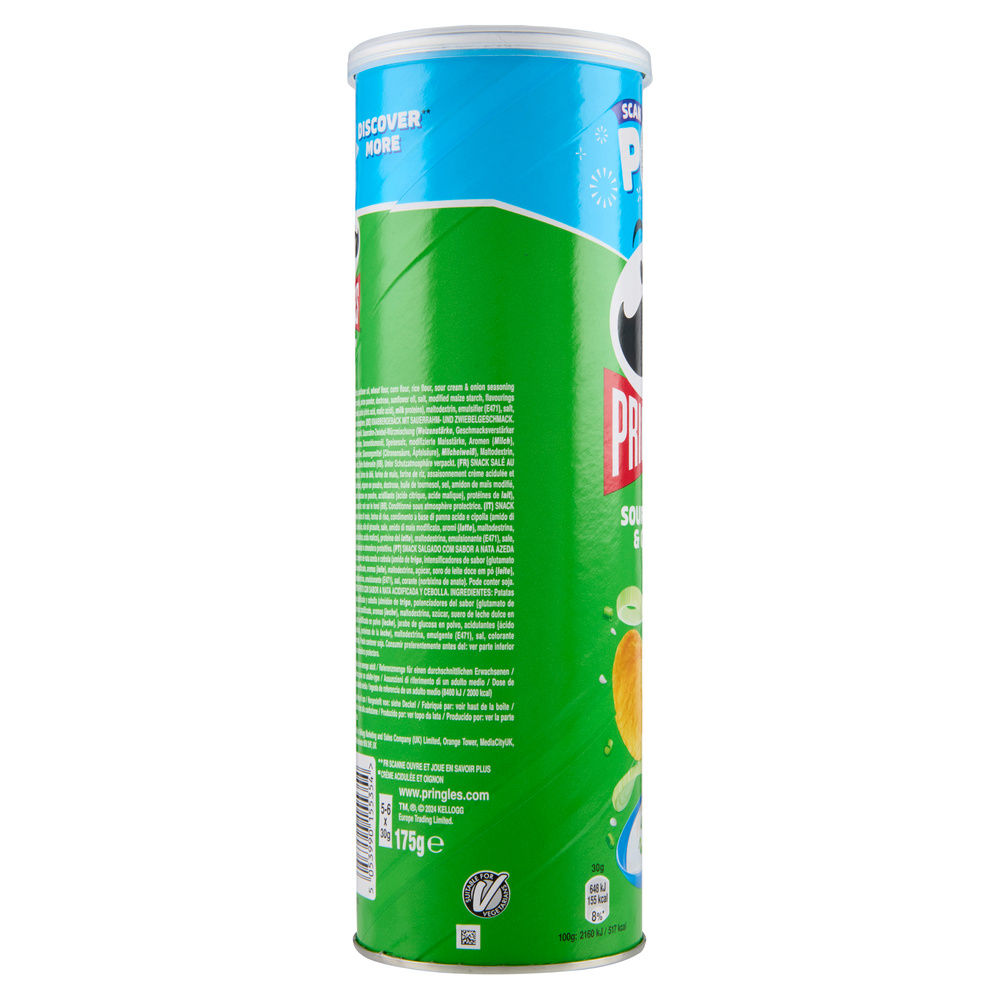 PATATINE PRINGLES SOUR CREAM & ONIONS TUBO G 175 - 12