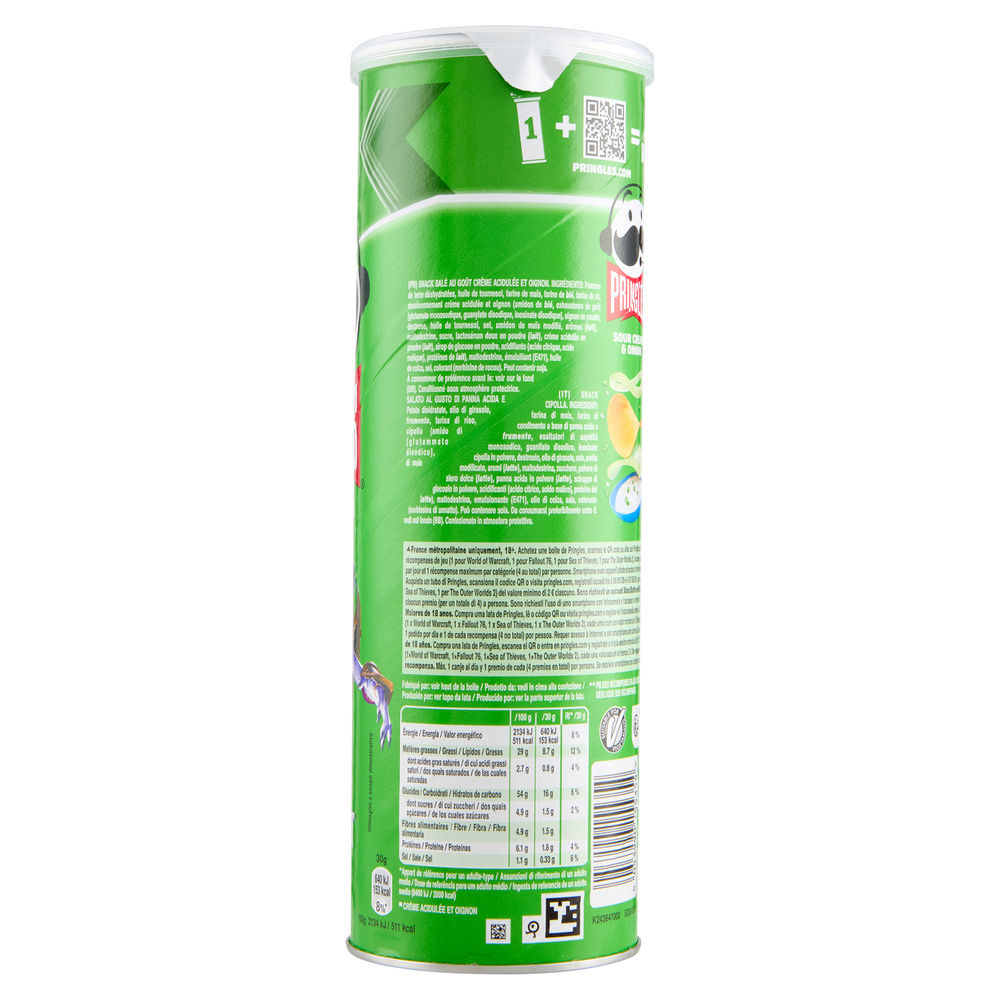 PATATINE PRINGLES SOUR CREAM & ONIONS TUBO G 175 - 21