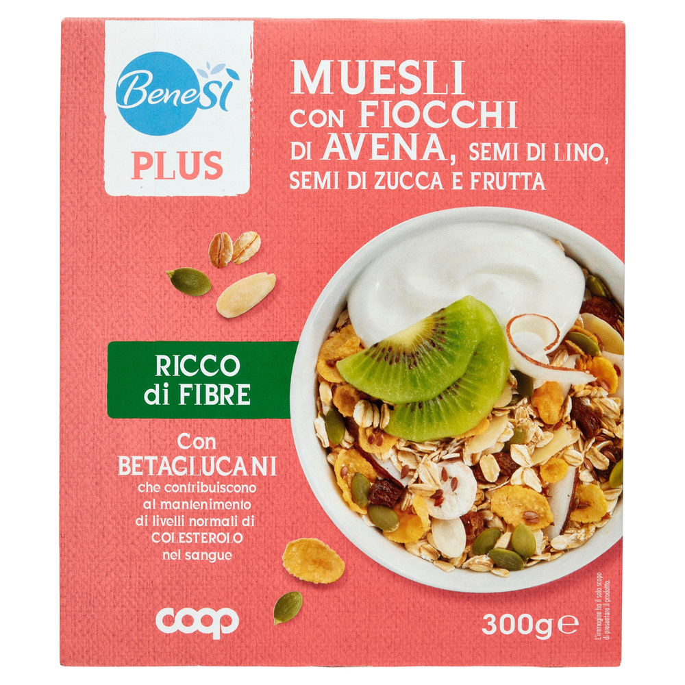 MUESLI FIOCCHI DI AVENA/SEMI DI LINO/SEMI DI ZUCCA/FRUTTA BENE SÌ COOP SC. G 300 - 5