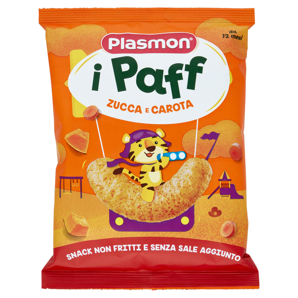 Snack paff dei bambini  zucca e carota plasmon g 15