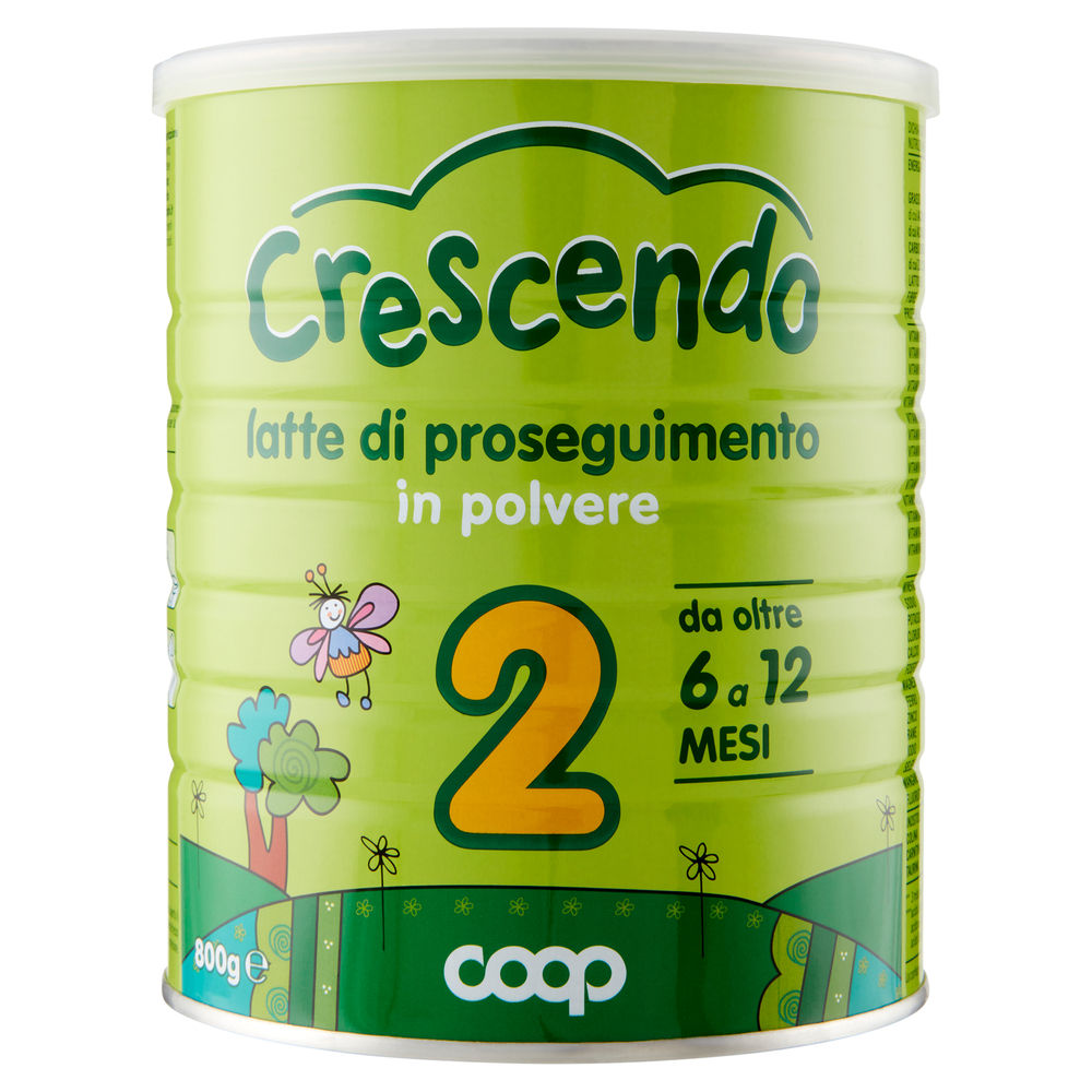 Latte in polvere di proseguimento 2 coop crescendo barattolo g800