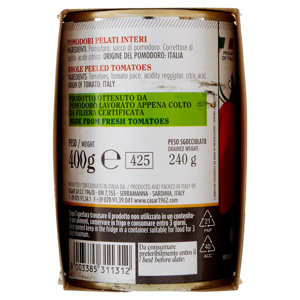 POMODORI PELATI I POMODORI DELLA SARDEGNA G400X3 - 4