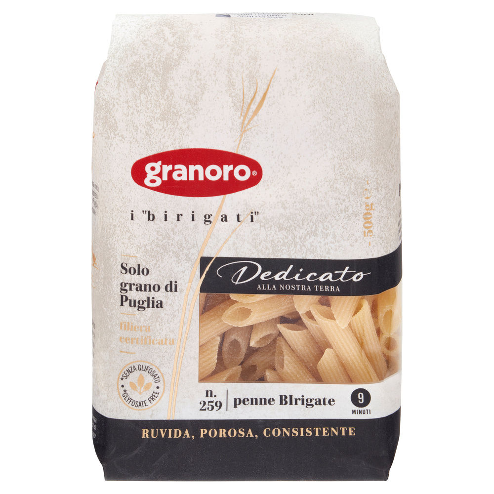 PENNE RIGATE SEMOLA DEDICATO 100% PUGLIA DOPPIA RIGATURA GRANORO 500G - 2