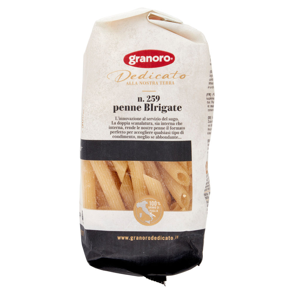 PENNE RIGATE SEMOLA DEDICATO 100% PUGLIA DOPPIA RIGATURA GRANORO 500G - 5