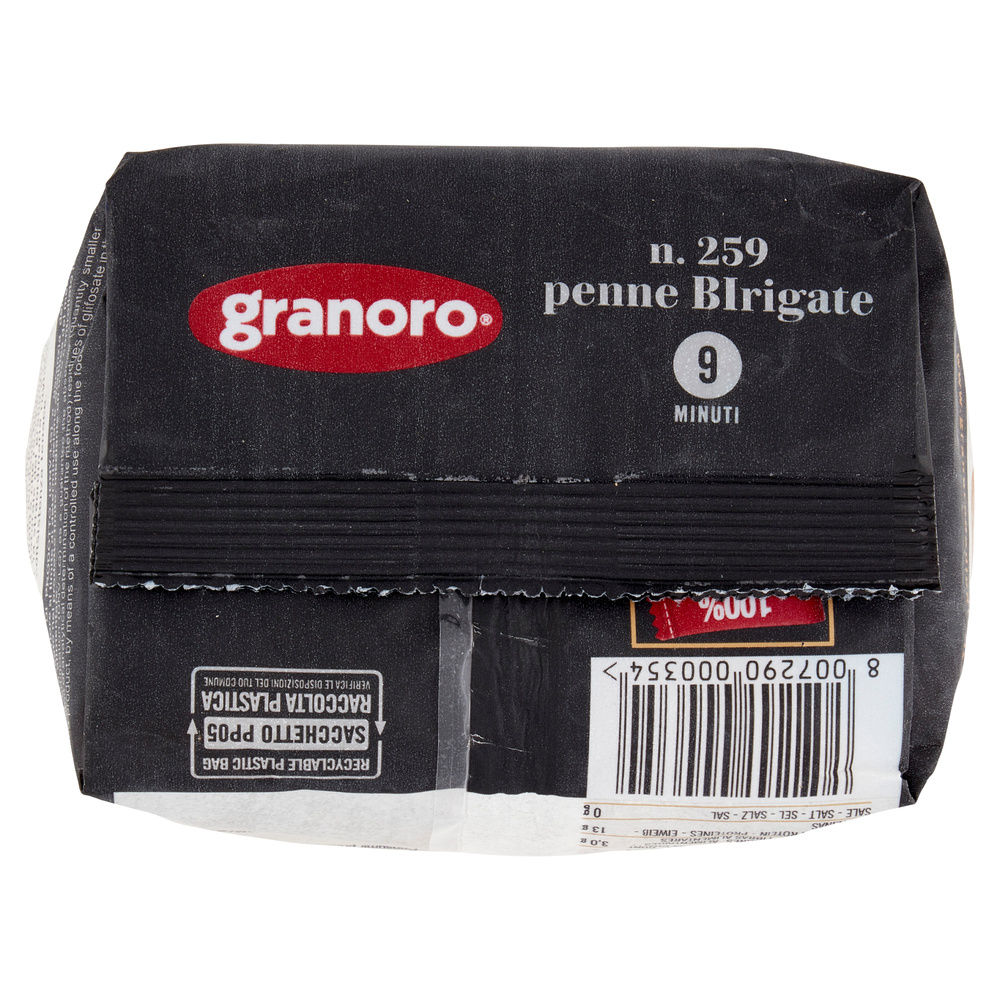 PENNE RIGATE SEMOLA DEDICATO 100% PUGLIA DOPPIA RIGATURA GRANORO 500G - 6