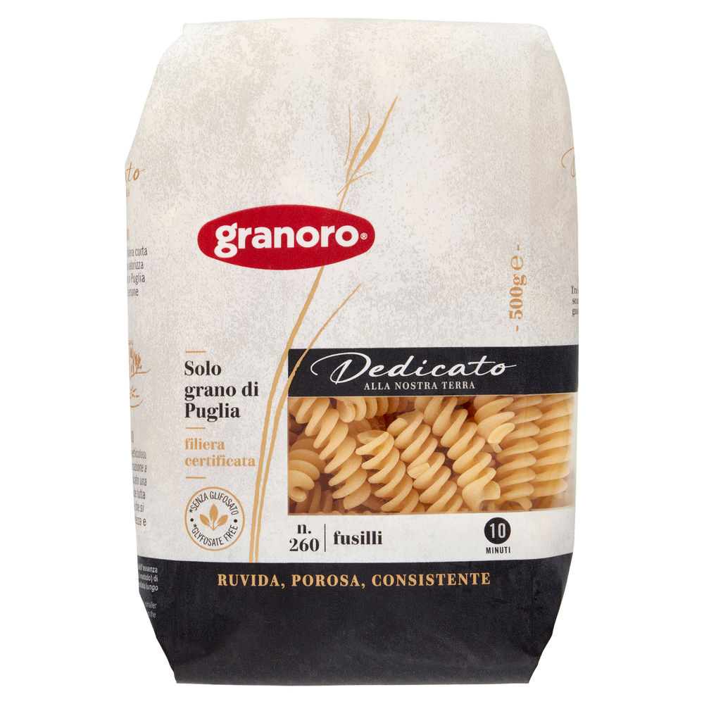 Fusilli semola dedicato 100% puglia granoro 500g