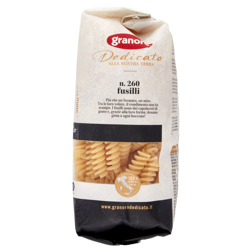 FUSILLI SEMOLA DEDICATO 100% PUGLIA GRANORO 500G - 4