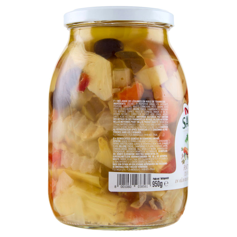 ANTIPASTO DI VERDURE SOTT'OLIO SACLA' G 950 - 4