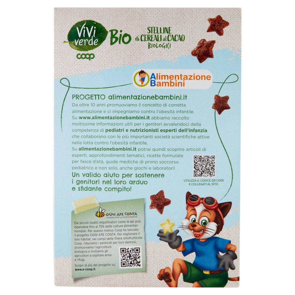 STELLINE DI CEREALI AL CACAO BIO VIVI VERDE COOP SCATOLA G 375 - 1