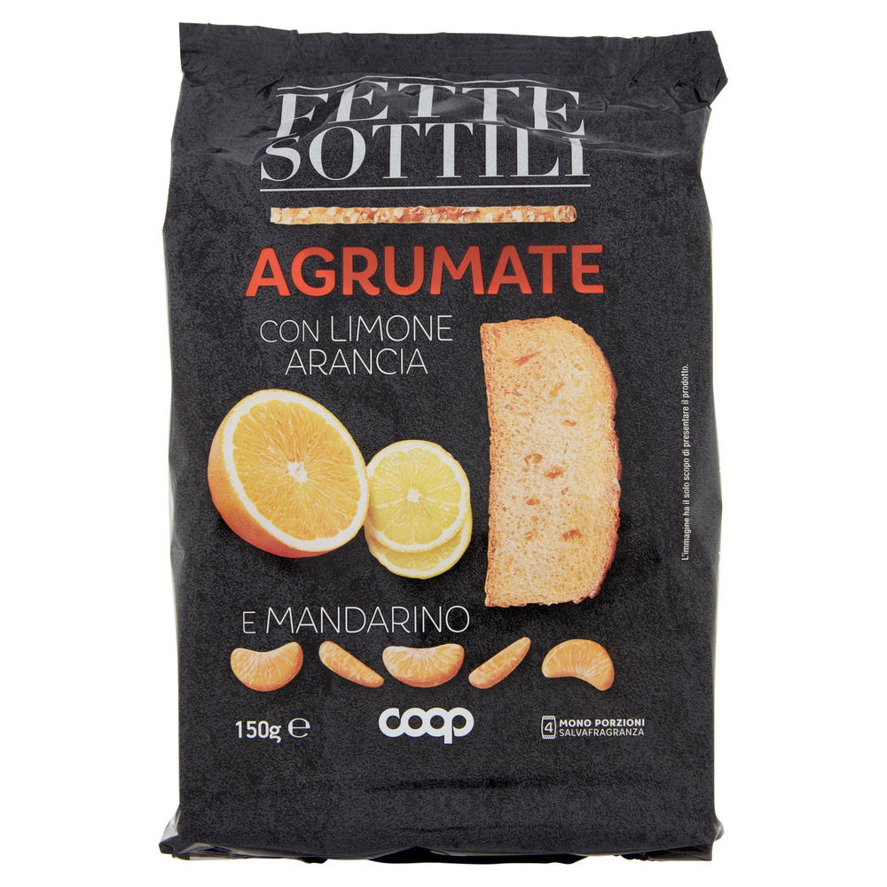 Fette biscottate sottili agrumate coop flow pack g 150