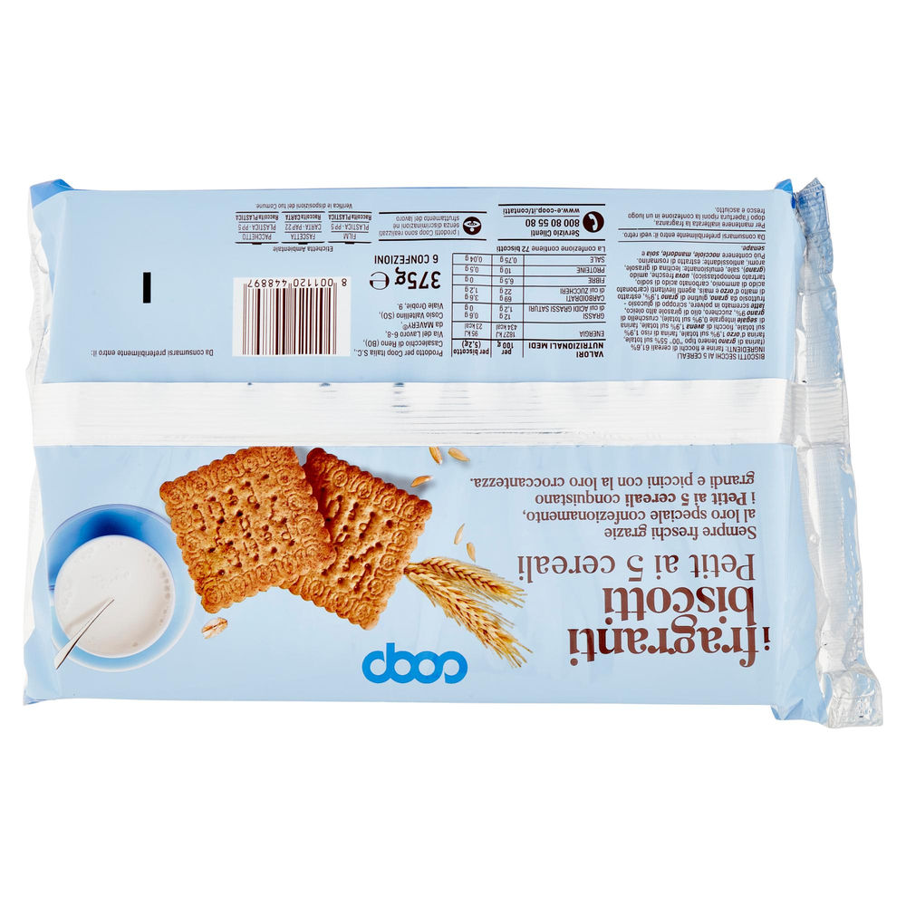 BISCOTTI PETIT AI 5 CEREALI COOP INCARTO G 375 - 1