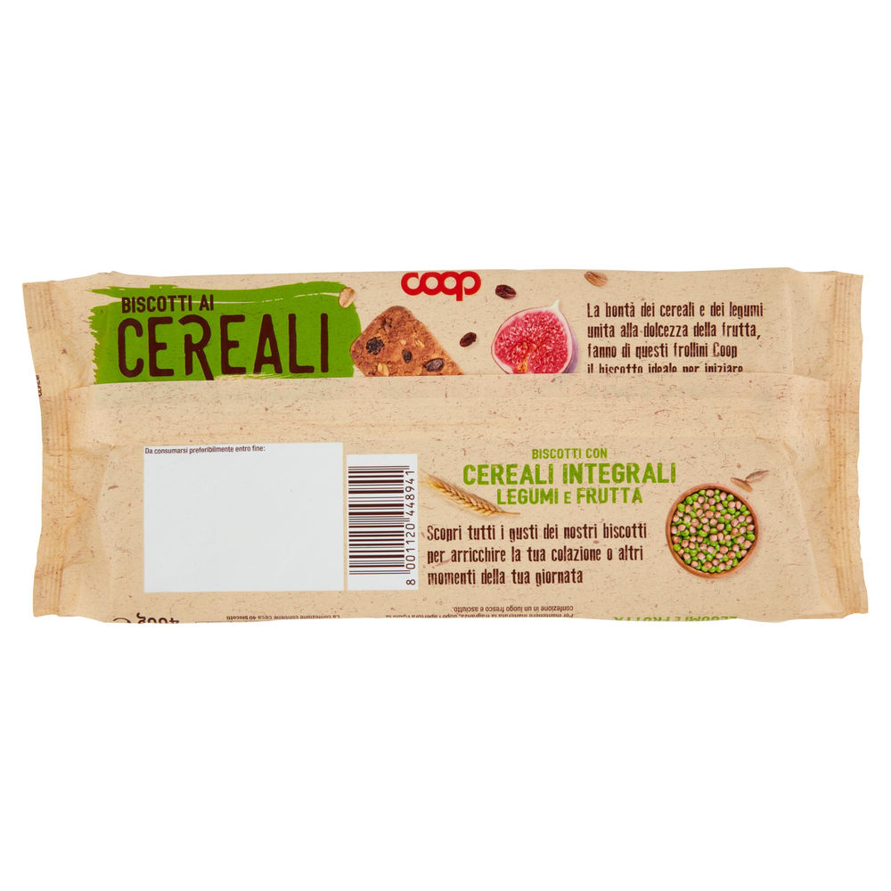 FROLLINI CON CEREALI INTEGRALI E LEGUMI E FRUTTA COOP SACCHETTO G. 400 - 1