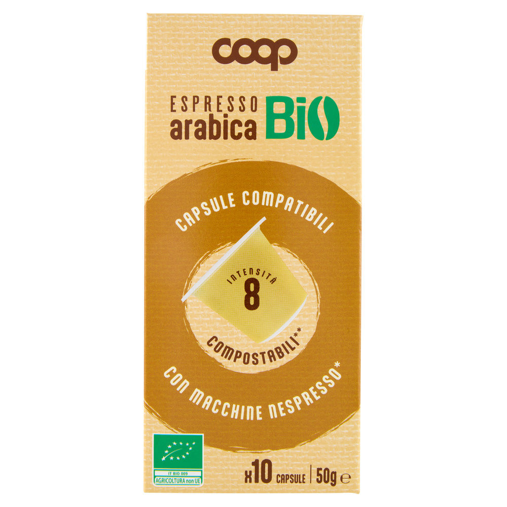 CAFFE' CPS COMPOST COMPATIB NESPRESSO COOP MISCELA ARABICA BIO PZ 10X5G G50 - 0