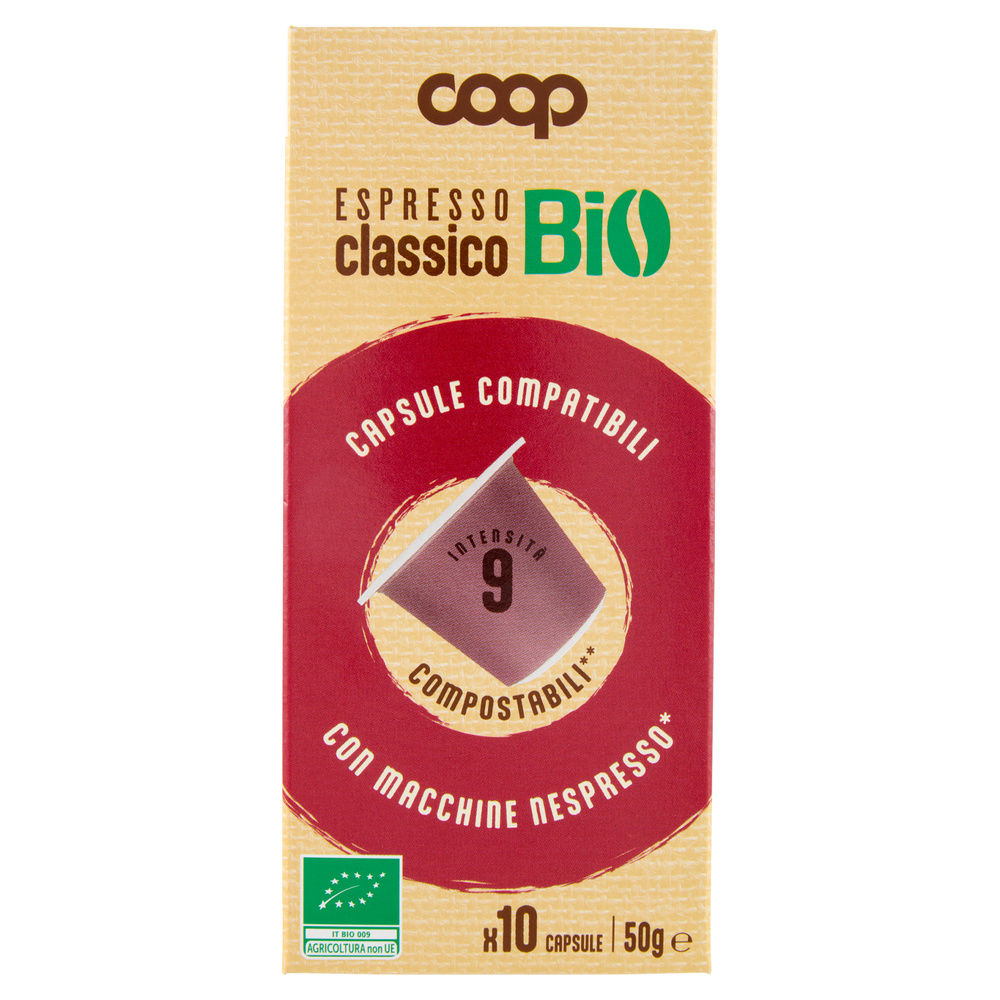 Caffe' cps compost compatib nespresso coop misc classica bio pz 10 x5g g50