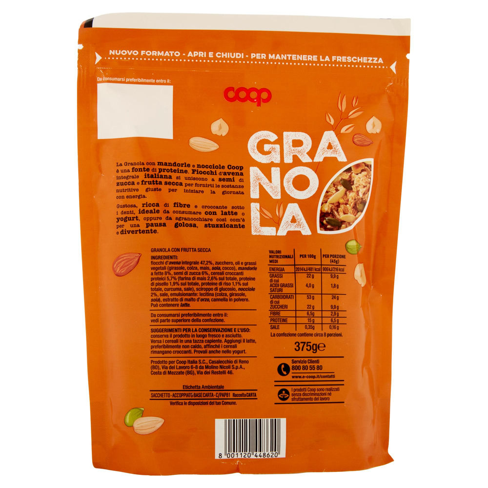 MUESLI GRANOLA CON FRUTTA SECCA COOP DOYPACK G 375 - 1