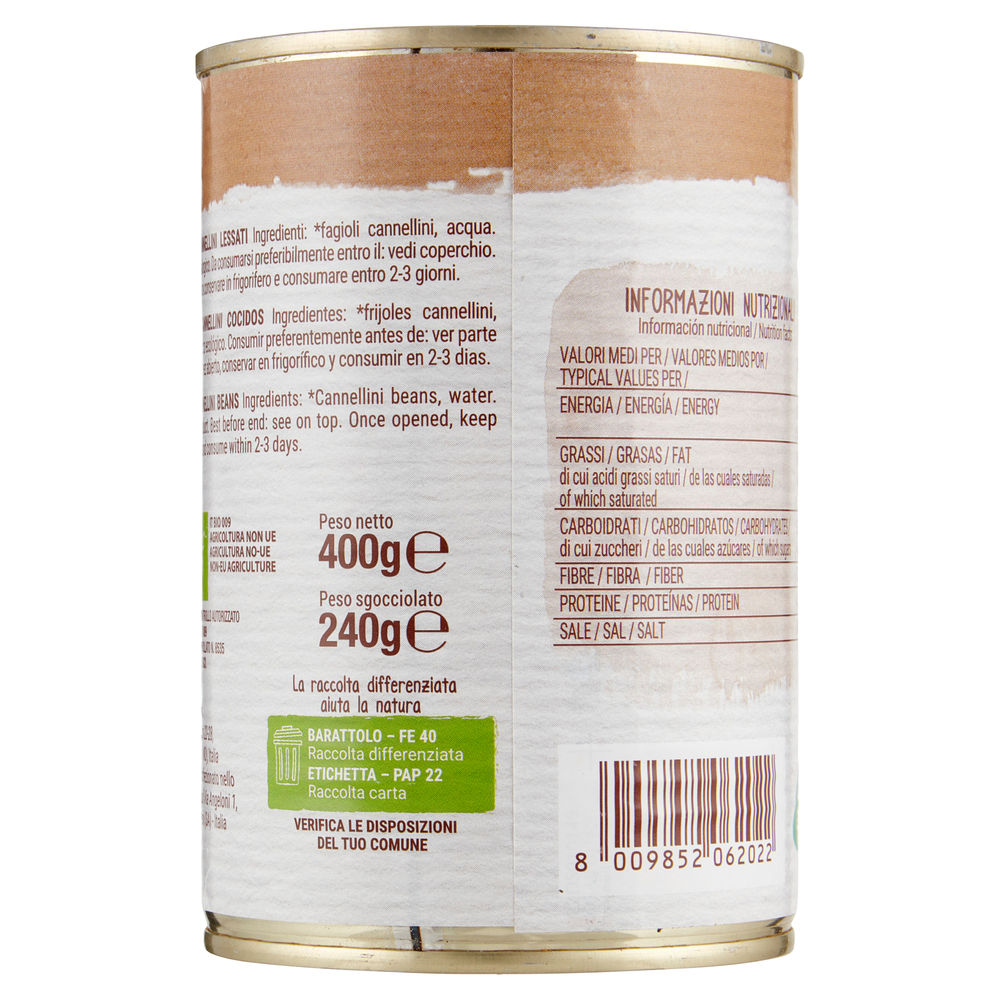 FAGIOLI CANNELLINI BIO VITALNATURE G 400 SGOCC G.240 - 1